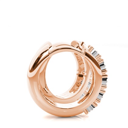 Illusion Plate Prong Einstellung runde Diamant-Creolen