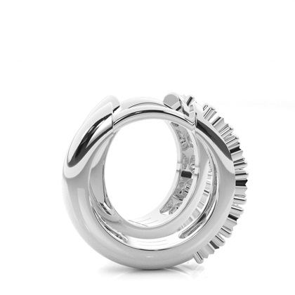 Illusion Plate Prong Einstellung runde Diamant-Creolen