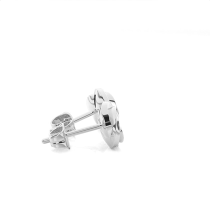 Handset Runde Platte Zinken Einstellung Runde Diamant Ohrstecker