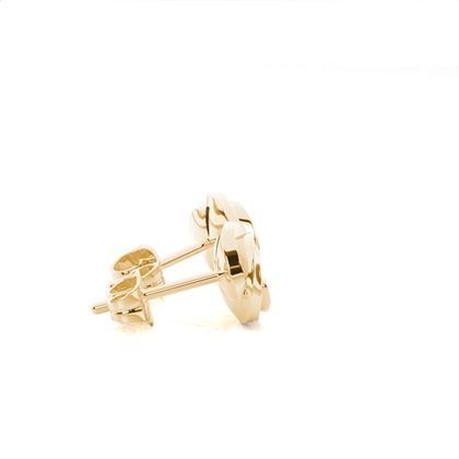 Handset Runde Platte Zinken Einstellung Runde Diamant Ohrstecker