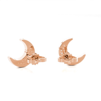 Pave Setting Round Diamond Stud Earring