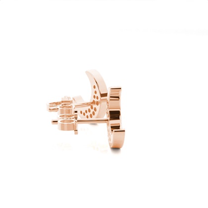 Pflastereinstellung runder Diamant-Ohrstecker