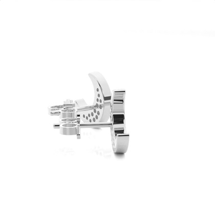 Pflastereinstellung runder Diamant-Ohrstecker