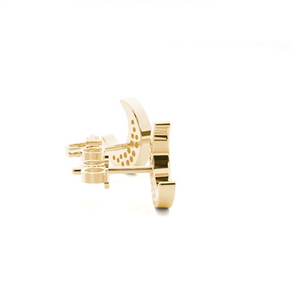 Pflastereinstellung runder Diamant-Ohrstecker