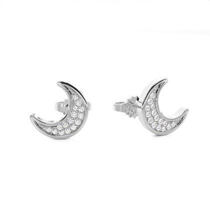 Pave Setting Round Diamond Stud Earring