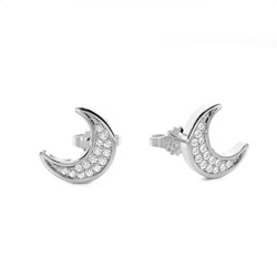 Pave Setting Round Diamond Stud Earring