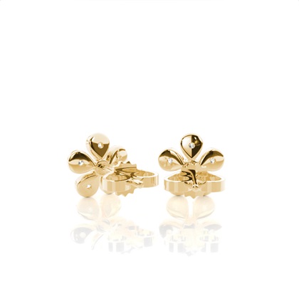 Yellow Gold Diamond Earrings