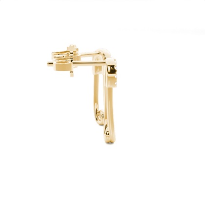 zinkeneinstellung runder Diamant-Ohrstecker