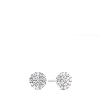Prong Setting Round Diamond Stud Earring