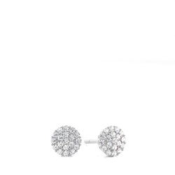 Prong Setting Round Diamond Stud Earring