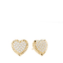 Shared Prong Setting Round Diamond Stud Earring
