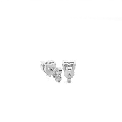 Illusion Plate Prong Setting Round Stud Diamond Earrings