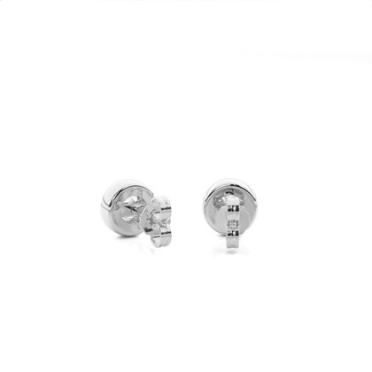 Illusion Plate Prong Setting Round Stud Diamond Earrings