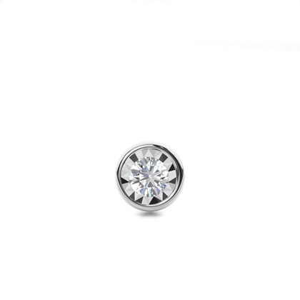 Illusion Plate Prong Setting Diamond Mens Single Earring