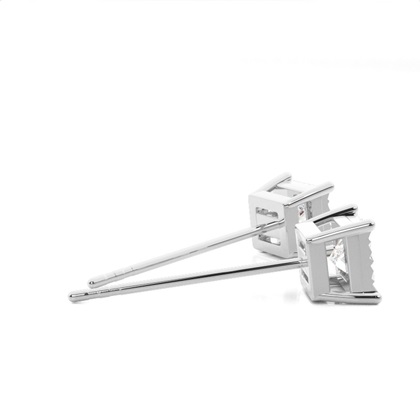 Illusion Plate Krappenfassung Runde Ohrstecker Diamanten