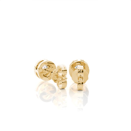 Yellow Gold Diamond Earrings