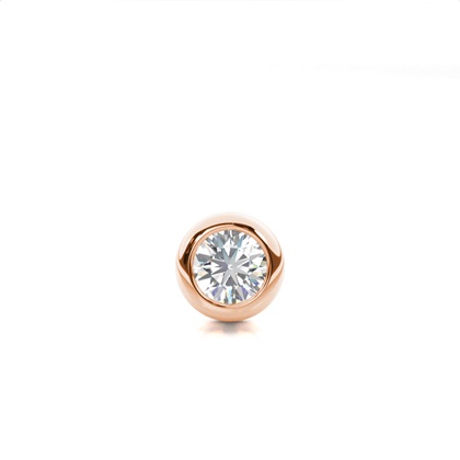 Illusion Plate Prong Setting Diamond Mens Single Earring