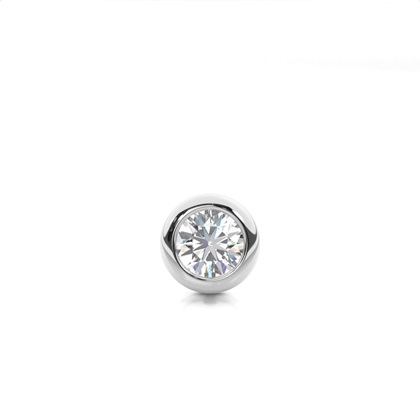 Illusion Plate Prong Setting Diamond Mens Single Earring