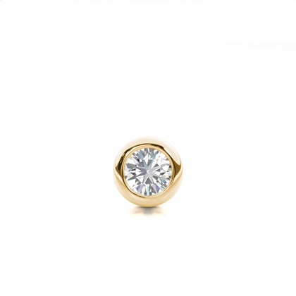 Illusion Plate Prong Setting Diamond Mens Single Earring