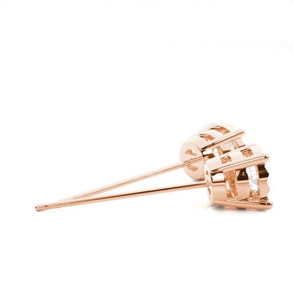 Illusion Plate Krappenfassung Runde Ohrstecker Diamanten