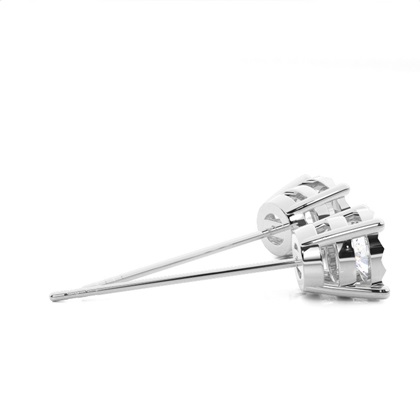 Illusion Plate Krappenfassung Runde Ohrstecker Diamanten