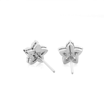 Illusion Plate Prong Setting Round Stud Diamond Earrings