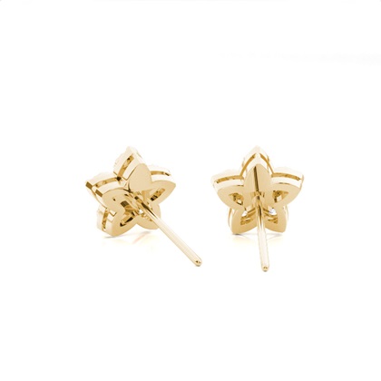 Yellow Gold Diamond Earrings