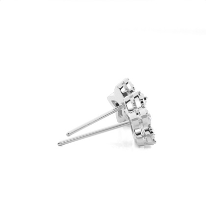 Illusion Plate Krappenfassung Runde Ohrstecker Diamanten