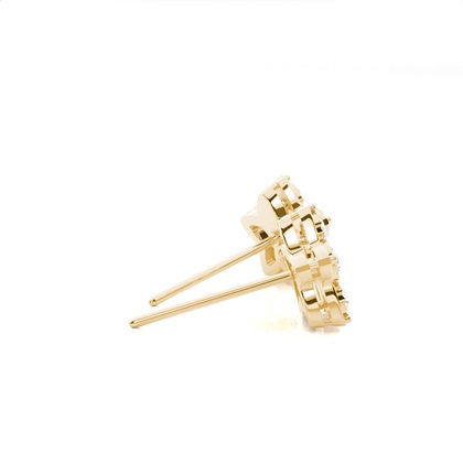 Illusion Plate Krappenfassung Runde Ohrstecker Diamanten