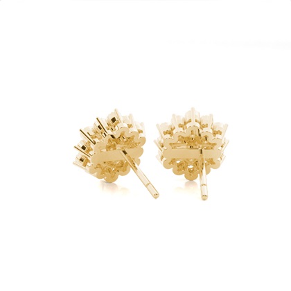 Yellow Gold Diamond Earrings