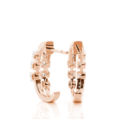 Rotgold Diamant Ohrringe