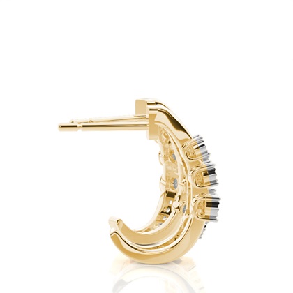 Illusionsplatte Prong-Einstellung Runde Diamant-Cluster-Ohrringe