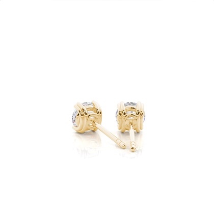 Yellow Gold Diamond Earrings
