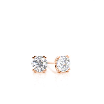 Rose Gold Moissanite Earrings