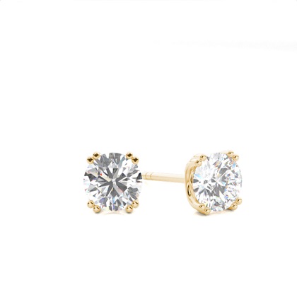 Yellow Gold Diamond Earrings