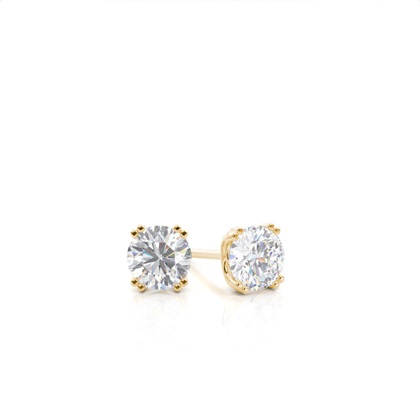 Yellow Gold Moissanite Earrings