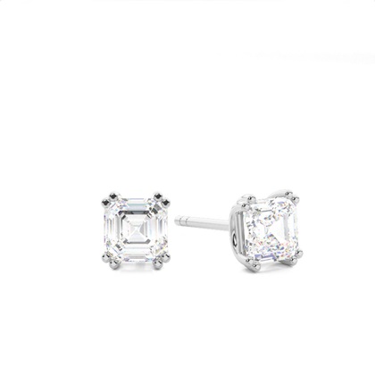 Asscher Cut Diamond Earring