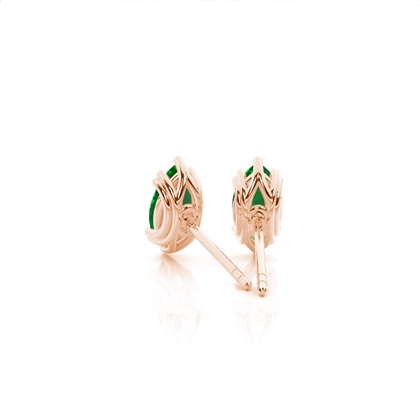 Smaragd-Ohrstecker in Krappenfassung