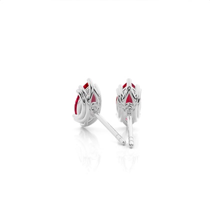 Rubin-Ohrstecker in Krappenfassung