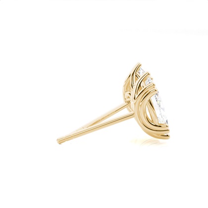 Prong-Einstellung Diamant-Ohrstecker