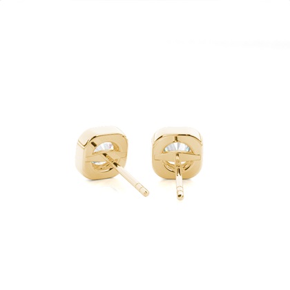 Yellow Gold Diamond Earrings