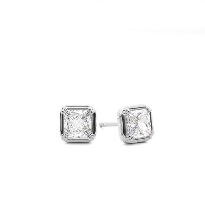 Princess Cut Diamond Earrings 