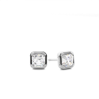 Asscher Cut Diamond Earring