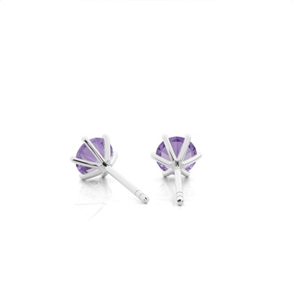 Amethyst-Ohrstecker in Krappenfassung
