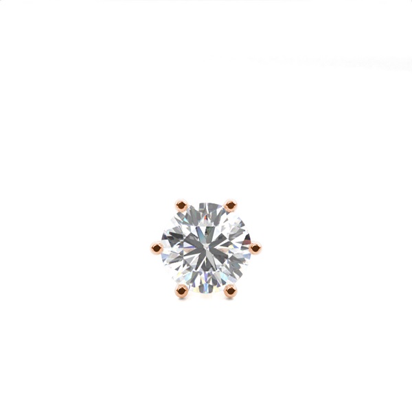 Prong Setting Diamond Men's Single Earring