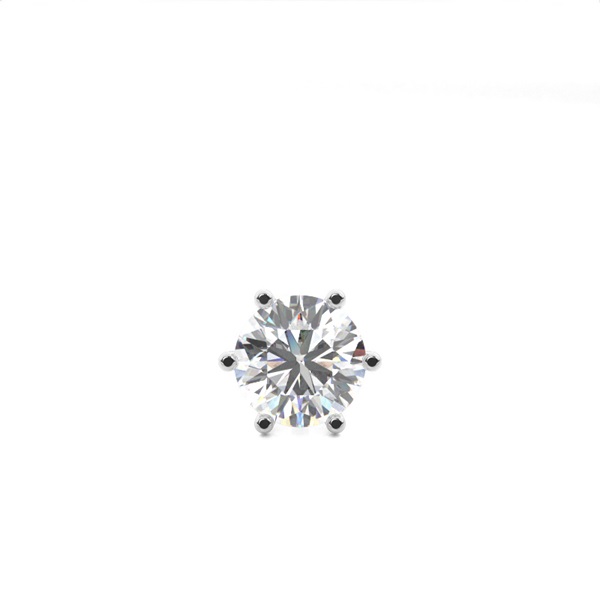 Prong Setting Diamond Men's Single Earring