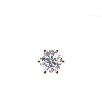 Prong Setting Diamond Men's Single Earring