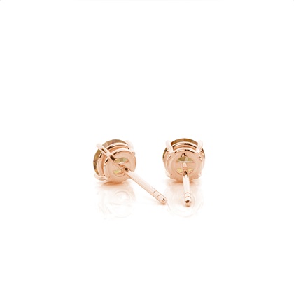 Citrin-Ohrstecker in Krappenfassung