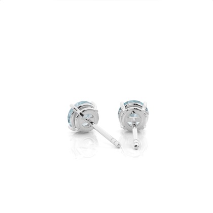 Aquamarin-Ohrstecker in Krappenfassung