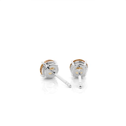 Citrin-Ohrstecker in Krappenfassung